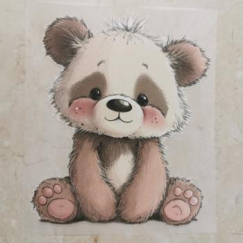 Bügelbild knuffiger Pandabär