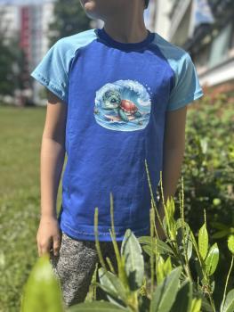 Preview: Bügelbild süße Sommerschildi surfend