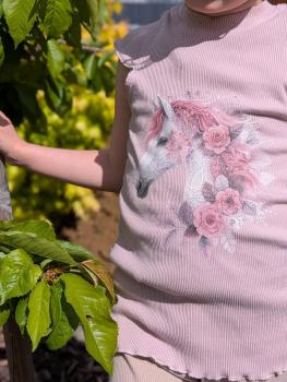 Preview: Bügelbild Pferdekopf Lace rot