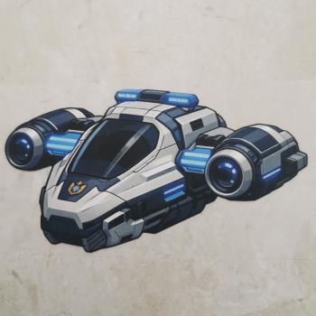 Bügelbild Polizei-Spaceshuttle