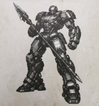 Bügelbild Mech-Warrior Speer