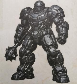 Bügelbild Mech-Warrior Morgenstern