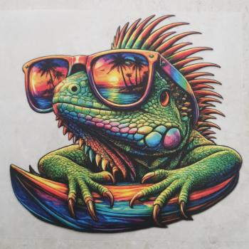 Bügelbild Leguan Sunglasses