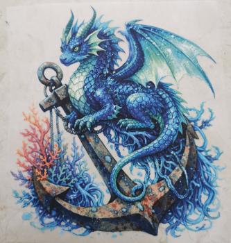 Bügelbild Meerdrache