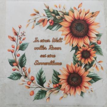 Bügelbild Sonnenblumenkranz