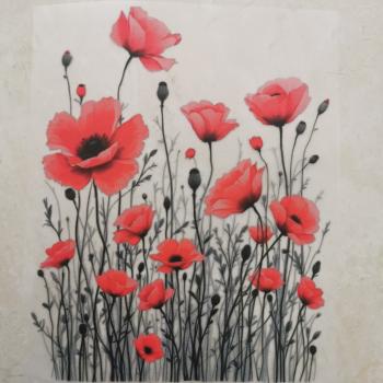 Bügelbild Mohnblumen (2025)