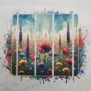 Bügelbild Wildblumen bunt