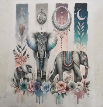 Bügelbild zauberhaftes Elefantenmotiv