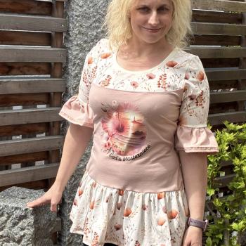 Preview: Bügelbild Blüte Meisterstück Schrift