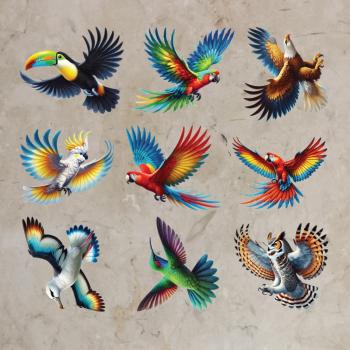 Bügelbild-Bundle fliegende Vögel