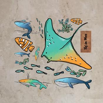 Design-Bügelbild-Bundle Ocean