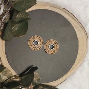 Ösenpatch-Set rund floral