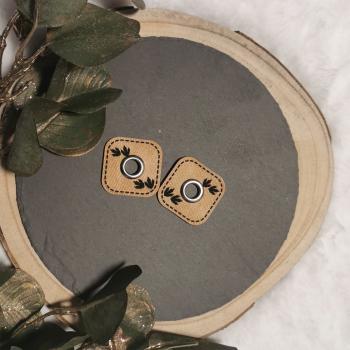 Ösenpatch-Set eckig Dinospuren