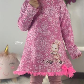 Preview: Bügelbild Schleifenhase Roller