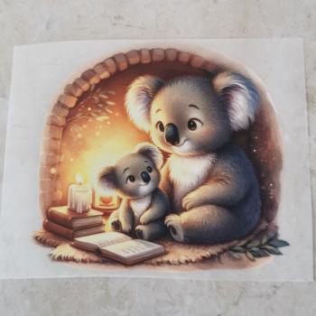 Bügelbild Lesezeit Koalas