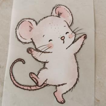 Bügelbild fröhliche Maus