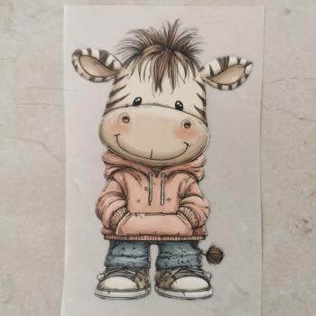 Bügelbild cooles Zebra