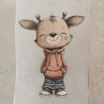 Bügelbild cooles Reh