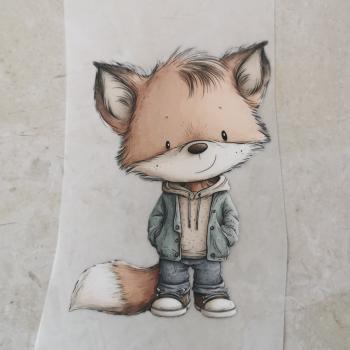 Bügelbild cooler Fuchs