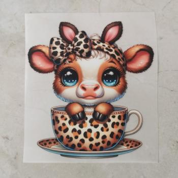 Bügelbild Leo-Tassentier Kuh