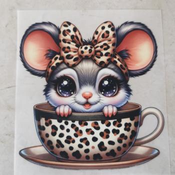 Bügelbild Leo-Tassentier Maus