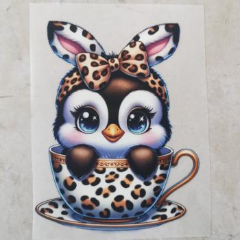 Bügelbild Leo-Tassentier Pinguin