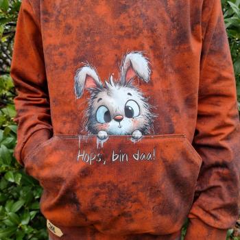 Preview: Bügelbild Hops, bin daa Hase