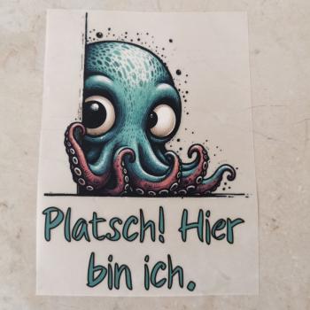Bügelbild Platsch Oktopus