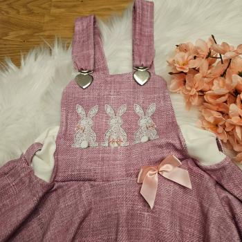 Bügelbild Hasentrio Spitze