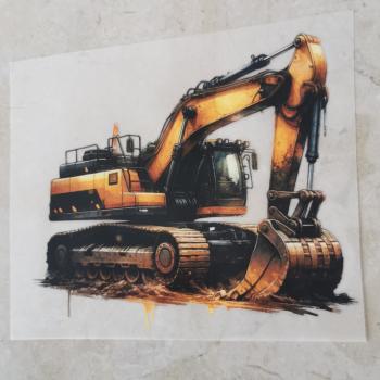 Bügelbild cooler Bagger