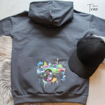 Preview: Bügelbild bunter Monstertruck Grafitti