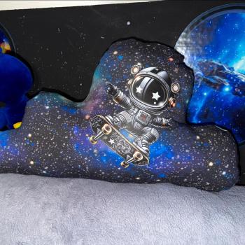 Preview: Bügelbild cooler Astronaut Skateboard