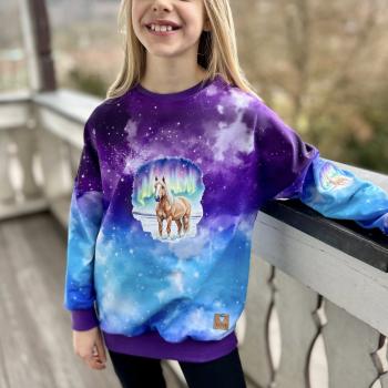 Preview: Bügelbild Isländer vor Polarlichter