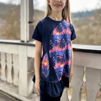 Preview: Bügelbild Feder Sonnenuntergang