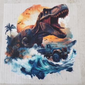 Bügelbild T-Rex Jeep