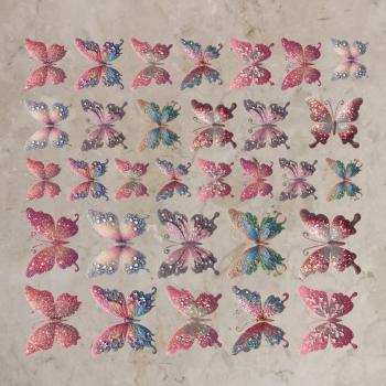 Bügelbild-Bundle Funkelschmetterlinge Mini