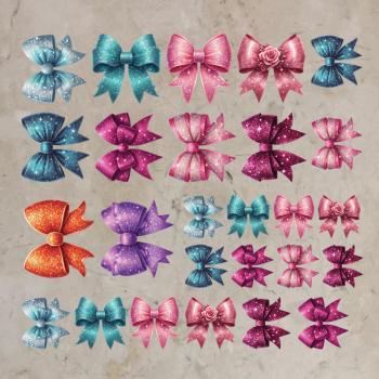 Bügelbild-Bundle Funkelschleifen Mini