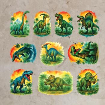 Bügelbild-Bundle Palmendinos