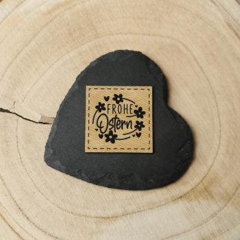 Label Frohe Ostern Blumen