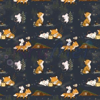 French Terry Glühwürmchenfuchs dunkel