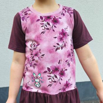 Preview: Jersey rosa Blumen