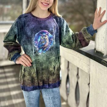 Preview: French Terry Verlaufsdenim Rainbow