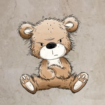 Bügelbild wütender Bär