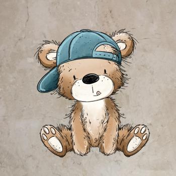 Bügelbild sitzender Bär Cappy