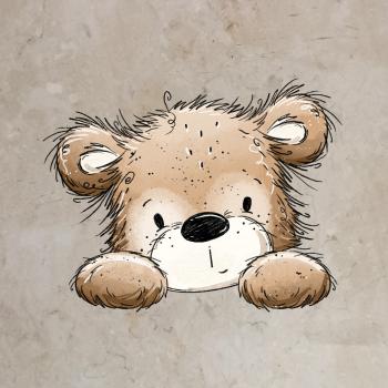 Bügelbild süßer Bärenkopf