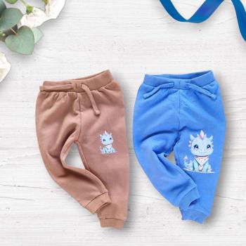 Preview: Bügelbild Drache Halstuch blau