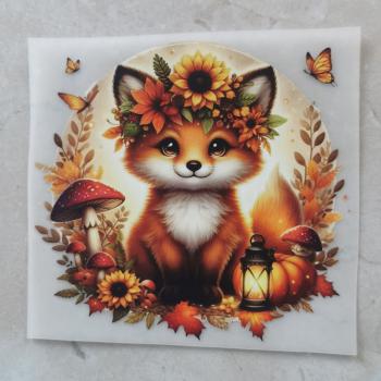 Bügelbild Herbstfuchs heller Mond