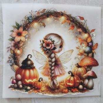 Bügelbild Herbstfee langer Zopf