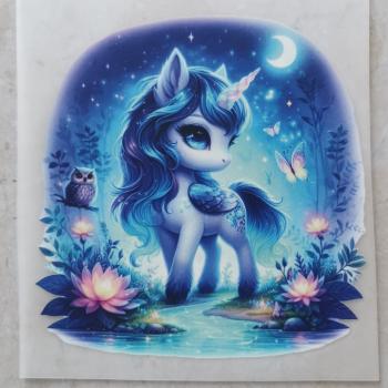 Bügelbild Nachteinhorn Mond