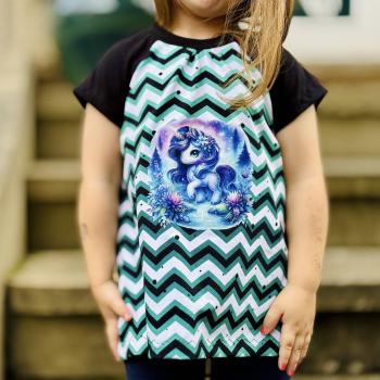 Preview: Bügelbild Nachteinhorn stehend im Wasser